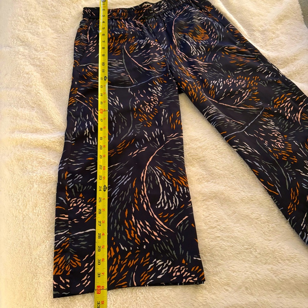 Navy Abstract Patterned Pants - image 3